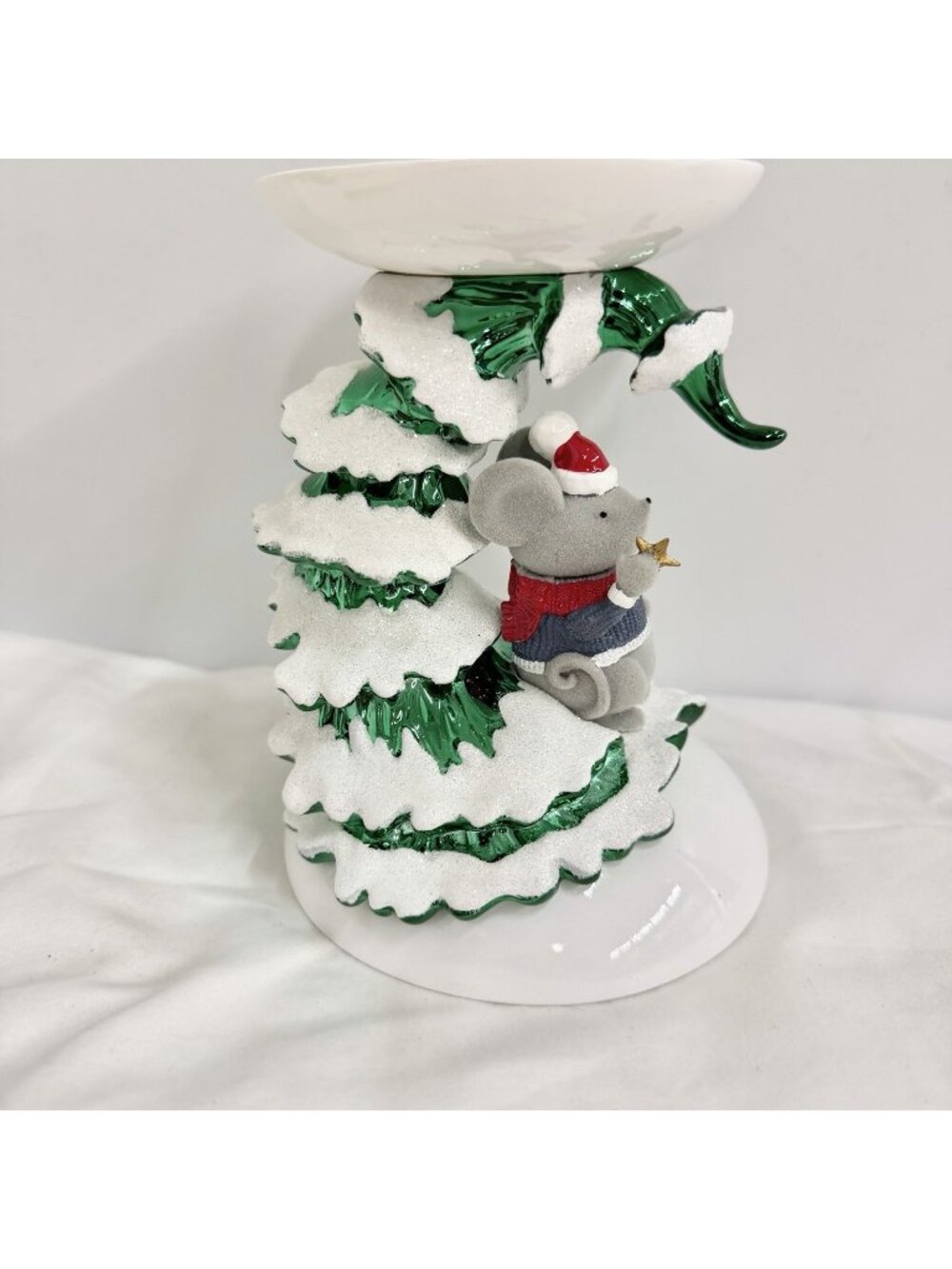 Bath & Body Works MOUSE TREE 1 Wick CHRISTMAS Candle Holder -Candle Not Included